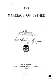 Tapa de The marriage of Esther