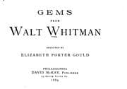 Tapa de Gems from Walt Whitman
