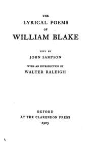 Tapa de The lyrical poems of William Blake