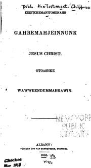 Tapa de Kekitchemanitomenahn gahbemahjeinnunk Jesus Christ