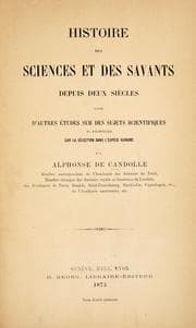 Tapa de Histoire des sciences et des savants depuis deux siècles