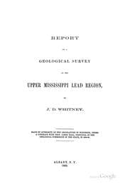Tapa de Report of a geological survey of the upper Mississippi lead region