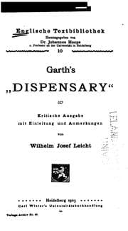 Tapa de Garth's "Dispensary."