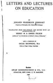 Tapa de Letters and lectures on education