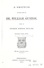 Tapa de A sketch of the life of Dr. William Gunton