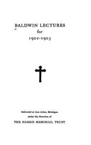Tapa de Baldwin lectures for 1902-1903