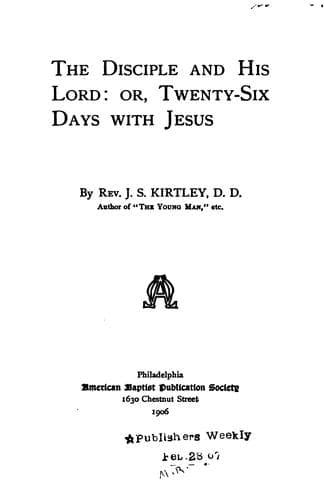 Tapa de The disciple and his Lord