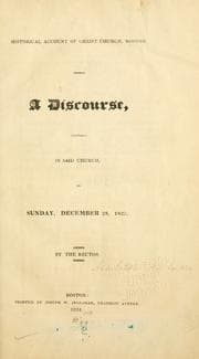 Tapa de Historical account of Christ Church, Boston