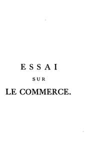 Tapa de Essai sur le commerce