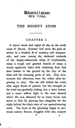 Tapa de The mighty atom