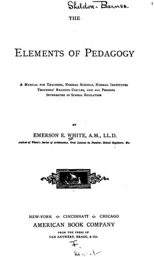 Tapa de The elements of pedagogy