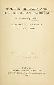 Tapa de Modern Ireland and her agrarian problem