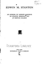 Tapa de Edwin M. Stanton