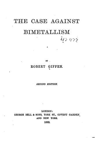 Tapa de The case against bimetallism.