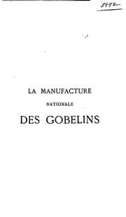 Tapa de La Manufacture nationale des Gobelins