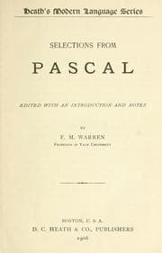 Tapa de Selections from Pascal