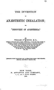 Tapa de The invention of anæsthetic inhalation