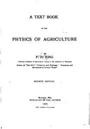 Tapa de A text book of the physics of agriculture