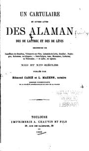 Tapa de Un cartulaire et divers actes des Alaman