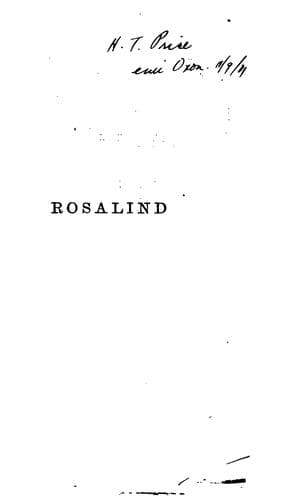 Tapa de Rosalind.