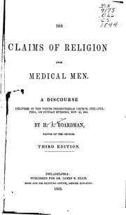 Tapa de The claims of religion upon medical men