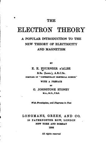 Tapa de electron theory.