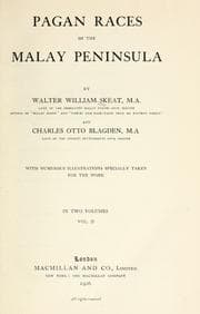Tapa de Pagan races of the Malay Peninsula