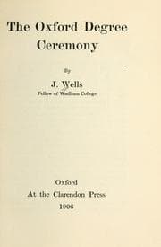 Tapa de The Oxford degree ceremony