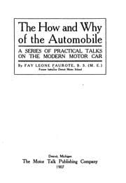Tapa de The how and why of the automobile