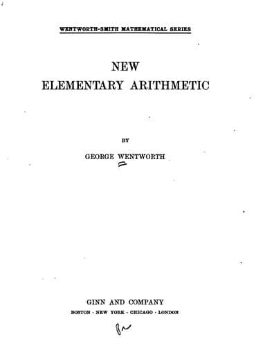Tapa de New elementary arithmetic