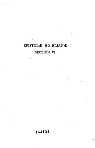Tapa de Epistolae Ho-Elianae