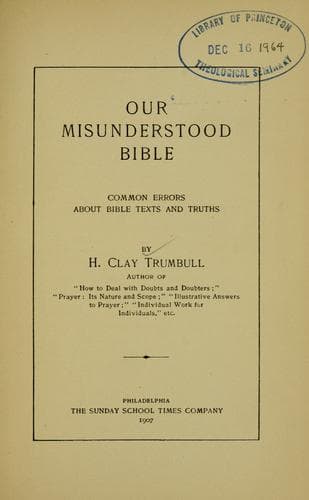 Tapa de Our misunderstood Bible