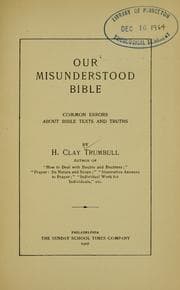Tapa de Our misunderstood Bible