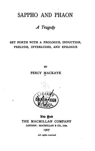 Tapa de Sappho and Phaon