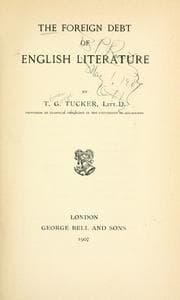 Tapa de The foreign debt of English literature