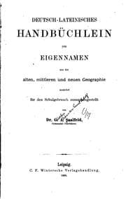 Tapa de Deutsch-lateinisches handbüchlein der eigennamen aus der alten