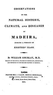 Tapa de Observations on the natural history, climate, and diseases of Madeira