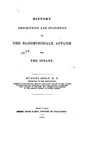 Tapa de History, description and statistics of the Bloomingdale asylum for the insane