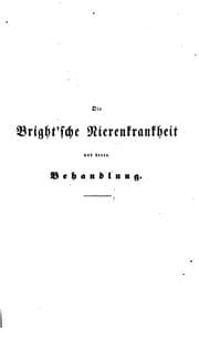 Tapa de Die Bright'sche nierenkrankheit und deren behandlung