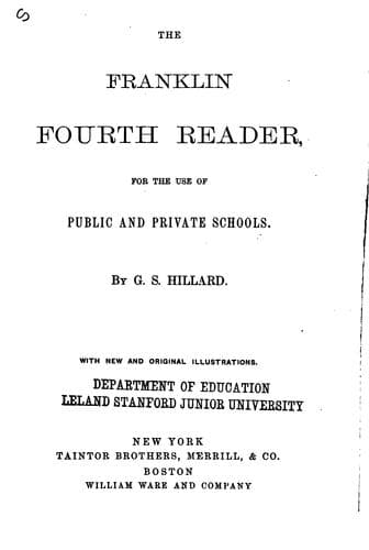 Tapa de The Franklin primer or first[-sixth] reader