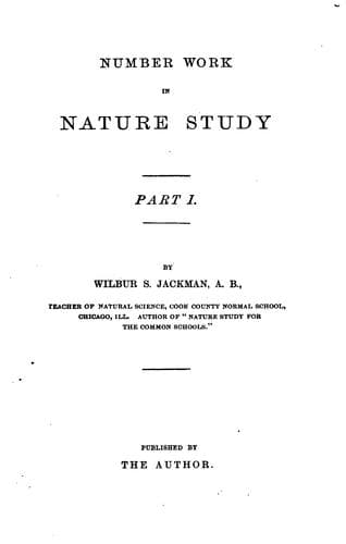 Tapa de Number work in nature study, part 1