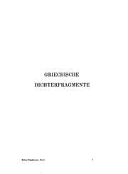 Tapa de Griechische Dichterfragmente ...