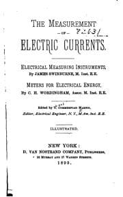 Tapa de The measurement of electric currents