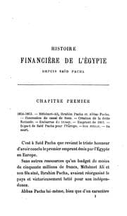 Tapa de Histoire financière de lÉgypte depuis Sai̤d pacha