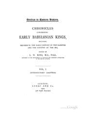 Tapa de Chronicles concerning early Babylonian kings