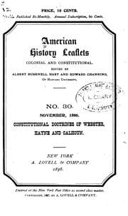 Tapa de Constitutional doctrines of Webster, Hayne and Calhoun