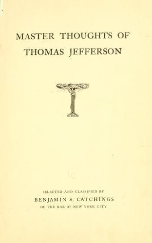 Tapa de Master Thoughts Of Thomas Jefferson