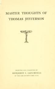 Tapa de Master Thoughts Of Thomas Jefferson