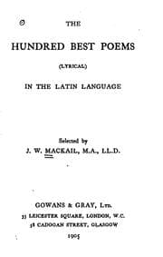Tapa de The hundred best poems (lyrical) in the Latin language