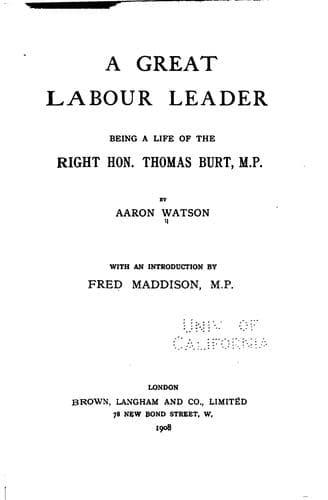 Tapa de A great labour leader